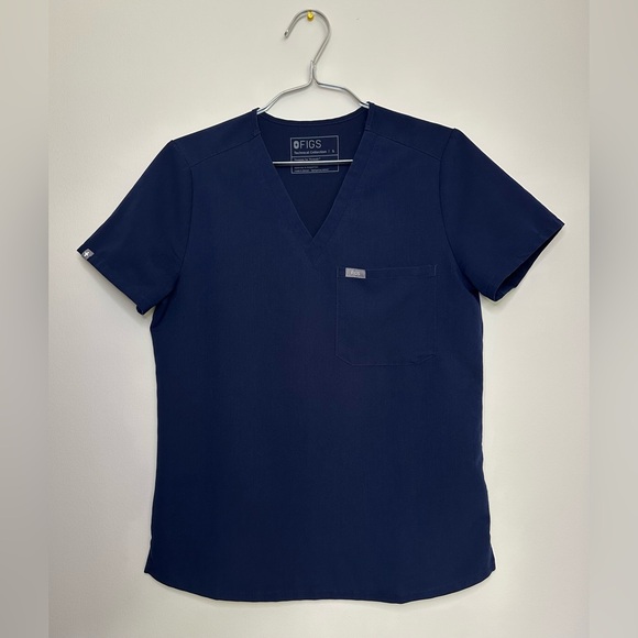 Figs Catarina 1 Pocket Scrub Top Navy PO #3211 Size S - Picture 3 of 16